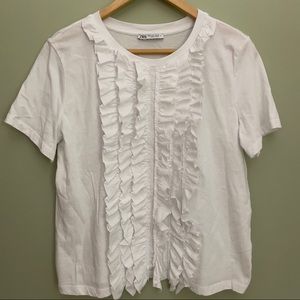 Zara Ruffle Front Shirt
